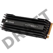 Твердотельный накопитель SSD CORSAIR Force MP600, 1000GB, M.2(22x80mm), NVMe, PCIe 4.0 x4, 3D TLC, R/W 4950/4000MB/s, IOPs 620 000/550 000, TBW 1800, DWPD 0.99, with Heat Spreader (5 лет)