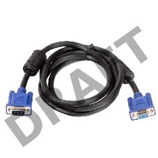 Кабель VCOM VVG6460-1.8 Кабель удлинительный Монитор-SVGA card (15M-15F) 1.8m, 2 фильтра       