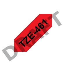 Лента Brother в кассете TZE-461 36-мм, ламинированная, черный на красном фоне, 8 м.