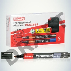 Маркер перманентный пулевидный 1-3мм черн. Luxor Б0048246