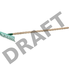 Грабли садовые РОСТОК 14 прямых зубьев, 355x80x1500 мм с деревянным черенком