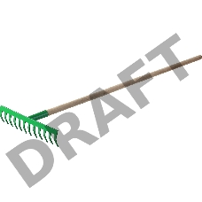 Грабли садовые РОСТОК 12 прямых зубьев 310x80x1300 мм с деревянным черенком