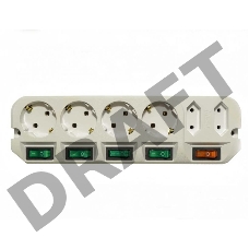 Сетевой удлинитель Most A16 3м (6 розеток) белый (пакет ПЭ)