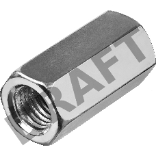 Гайка DIN 6334 переходная, M8, 3 шт, оцинкованная, ЗУБР