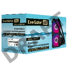 Комплект водяного охлаждения ExeGate EX293457RUS BlackWater-240V2.PWM.RGB (RGB подсветка, LGA2066/2011/1366/1150/1151/1155/1156/1200/1700/AM4/FM1/FM2/FM2+/AM2/AM2+/AM3/AM3+, TDP 220W, Fan 120mm, PWM, 800-2000RPM, Hydro bearing, 4pin, 11-22db, с термопасто