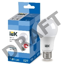 Лампа светодиодная ECO A60 7Вт грушевидная 230В 6500К E27 ИЭК LLE-A60-7-230-65-E27