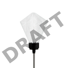 Светильник светодиодный Хрустальный Цветок LED RGB Lamper со встроенным аккумулятором, солнечной панелью, на колышке 