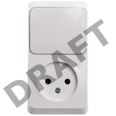 Блок ОП Этюд (1-м розетка без заземления + 1-кл. выкл.) бел. SchE BPA16-204B