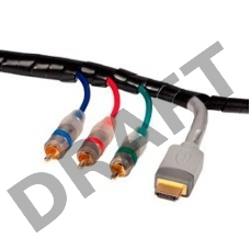 Спиральный шланг Hama H-20509 2.5м черный (00020509)