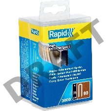 Скобы RAPID 5000124 25 мм, тип 90, 3000 шт узкие, супертвердые, закаленные