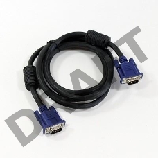 Кабель VCOM VVG6448-1.8M(O) Кабель монитор-SVGA card (15M-15M) 1,8м 2 фильтра