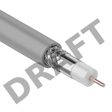 Кабель коаксиальный REXANT RG-8X, 50 Ом, CCS/Al/Al, 75%, бухта 100 м, серый