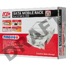 Сменный бокс для HDD AgeStar SR3P-SW-2F SATA пластик черный 3.5