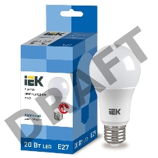 Лампа светодиодная ECO A60 20Вт грушевидная 230В 6500К E27 ИЭК LLE-A60-20-230-65-E27