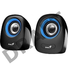 Колонки, PC speakers Genius SP-Q160,BLUE,USB, 2.0, Power Output 6W, Impedance: 4 Оm, Sensitivity: 80 Db, 3.5 mm jack., цвет синий