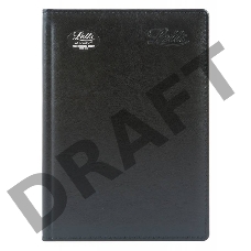 Ежедневник Letts Global Deluxe A5 недатир. натур. кожа белые страницы позолоч. срез черный