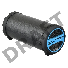 Колонка порт. Hyundai H-PAC220 черный/голубой 10W 1.0 BT/3.5Jack/USB