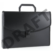 Портфель Бюрократ -BPP13LBLCK 13 отдел. A4 с окантовкой пластик 0.7мм черный