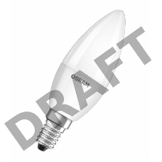 Лампа светодиодная LED STAR CLASSIC B 40 5W/827 5Вт свеча 2700К тепл. бел. E14 470лм 220-240В матов. пласт. OSRAM 4052899971608