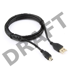 Кабель Gembird PRO CCF-USB2-AM5P-6 USB 2.0 кабель для соед. 1.8м  А-miniB (5 pin)  позол.конт., фер.кол. 