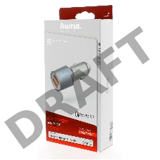 Автомобильное зар./устр. Hama H-173654 6A QC универсальное серебристый (00173654)