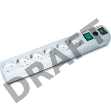 Сетевой фильтр Most RG 10м (6 розеток) черный (коробка)