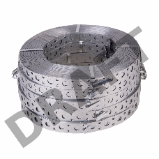 Лента полоса монтажная оцинкованная, перфорированная прямая REXANT, 20х0,70 мм, рулон 25 м