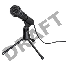Микрофон проводной Hama MIC-P35 Allround 2.5м черный