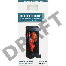 Защитное стекло для экрана Redline черный для Apple iPhone 6/6S 3D 1шт.(УТ000008166)
