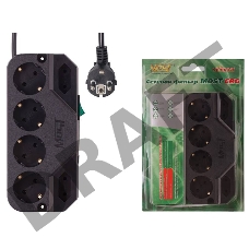 Сетевой фильтр Most СRG 5м (6 розеток) черный (коробка)