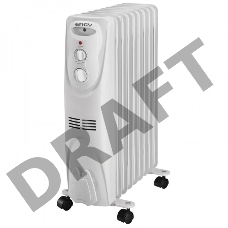 Масляный радиатор ENGY EN-1309 9 секций Мощность 2000 Вт. 9 секций. Регулируемый термостат. - Регулировка мощности. Защита от перегрева. Световой индикатор работы. Колесики для перемещения. Место для хранения шнура.