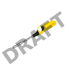 Бытовая газовая пьезозажигалка с классическим пламенем многоразовая (1 шт.) желтая  СК-302W с гибким стержнем  СОКОЛ