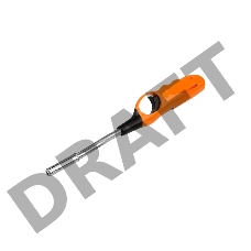 Бытовая газовая пьезозажигалка с классическим пламенем многоразовая (1 шт.) оранжевая СК-302W с гибким стержнем СОКОЛ