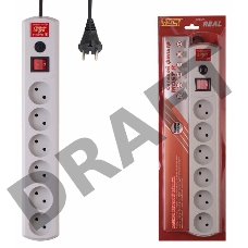 Сетевой фильтр Most R 5м (6 розеток) белый (коробка)