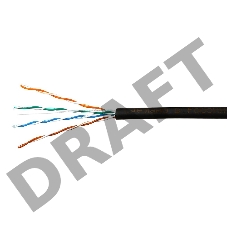 Кабель SkyNet Light UTP outdoor 4x2x0,46, медный, FLUKE TEST, кат.5e, однож., 100 м, box, черный