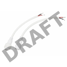 Соединительный кабель (2pin) герметичный (IP67) 2х1,0мм²  белый  REXANT