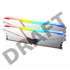 Модуль памяти DDR 5 DIMM 32Gb (16Gbx2), 4800Mhz, Netac NTSRD5P48DP-32S, RGB, CL40, Silver