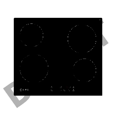 Панель варочная LEX EVH 640 BL  6000Вт 4конф. стеклокерамика