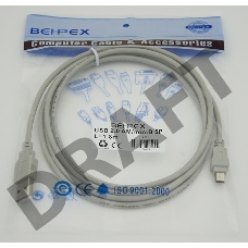 Кабель USB2.0 AM/miniBm 1.8м USB/miniUSB 1.8m, серый