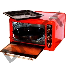 Жарочный шкаф AKEL AF-730 красный, 36 л, терморег., таймер, ТЭН повышенной мощности