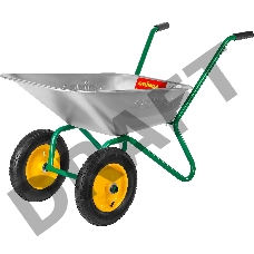 Тачка садовая двухколесная, 120 кг GRINDA GB-2