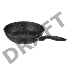 Сковорода Великие Реки Жар-28К литая классическая каменная черная 28 см