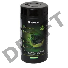 Чистящие салфетки Defender ECO для поверхностей офисной техники, (не применять для ЖК- экранов!) / туба/ 100 шт / Россия