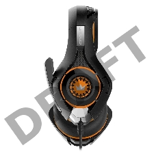 Гарнитура игровая CROWN CMGH-101T Black&orange (Подключение jack 3.5мм 4pin+ адаптер 2*jack spk+mic,Частотный диапазон: 20Гц-20,000 Гц ,Кабель 2.1м,Размер D 250мм, регулировка громкости, микрофон на ножке)