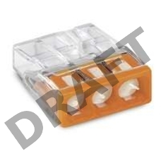 Клемма 3х(0.5-2.5мм) 3-х проводн. для распред. короб. (с контактн. пастой 