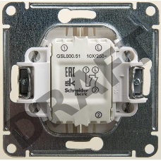 Механизм выключателя 2-кл. СП Glossa сх.5 10А IP20 10AX перламутр SchE GSL000651