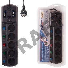 Сетевой фильтр Most EHV 5м (5 розеток) черный (коробка)