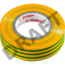 Желто-зеленая изолента ЗУБР Электрик-20, ПВХ, 20м х 19мм