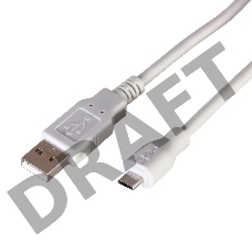 Кабель USB (шт. micro USB - шт. USB A) 3 метра, серый REXANT