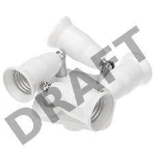 Разветвитель цокольный Е27-4хЕ27 белый REXANT